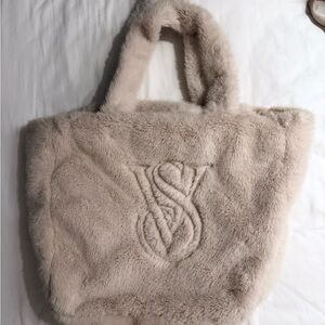 Victoria's Secret Plush Tote Bag - Cream